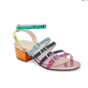 Kurt Geiger London Girls Multicolor Mini Piera Strappy Maxamalist Sandals 36